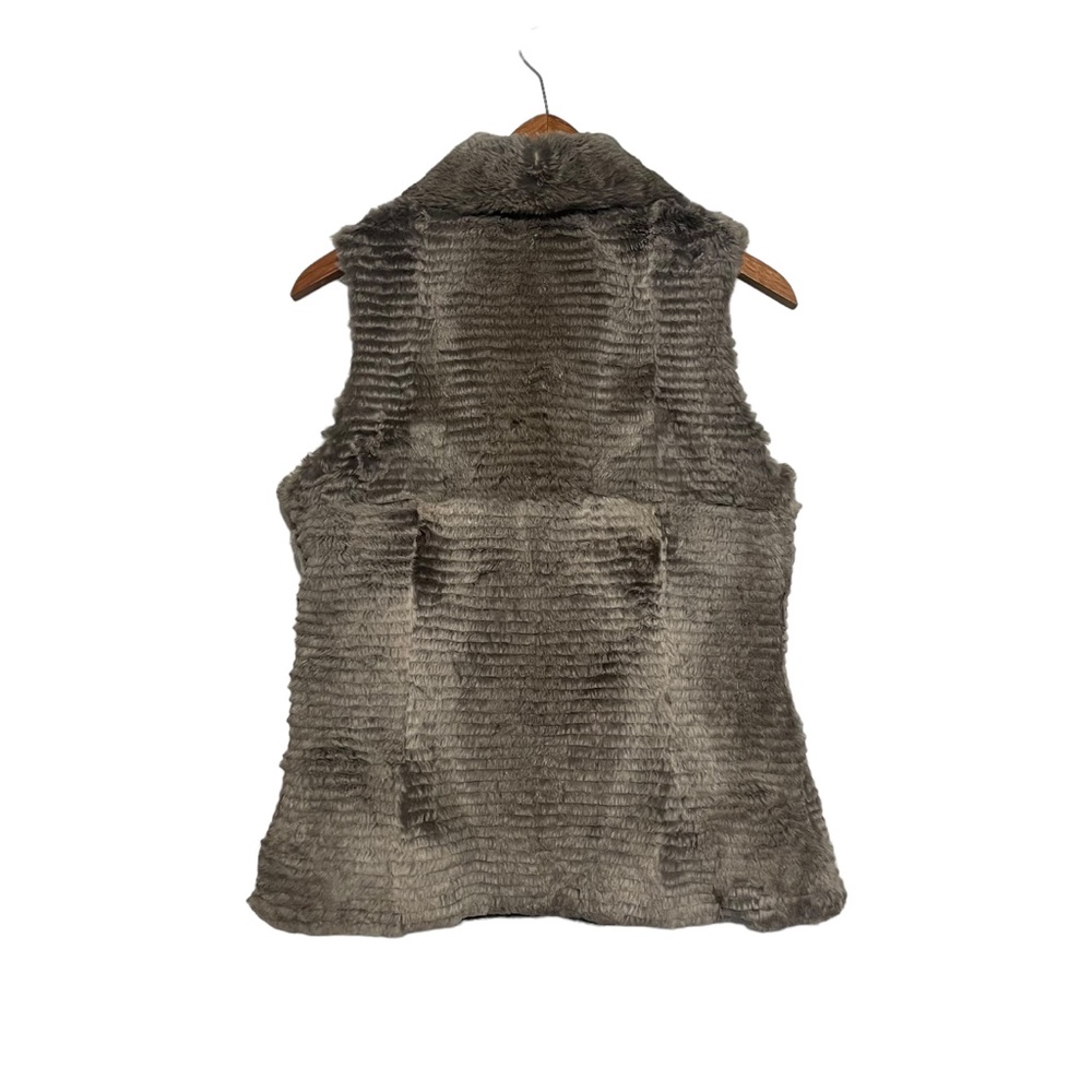 Jocelyn Reversible Rabbit Fur Vest Size M - Picture 2 of 8